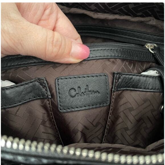 Cole Haan Village Black Pebbled Leather Satchel Handbag NWT Preppy Classic - Picture 6 of 14